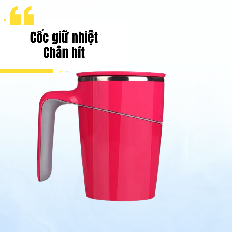 cốc giữ nhiệt chân hít